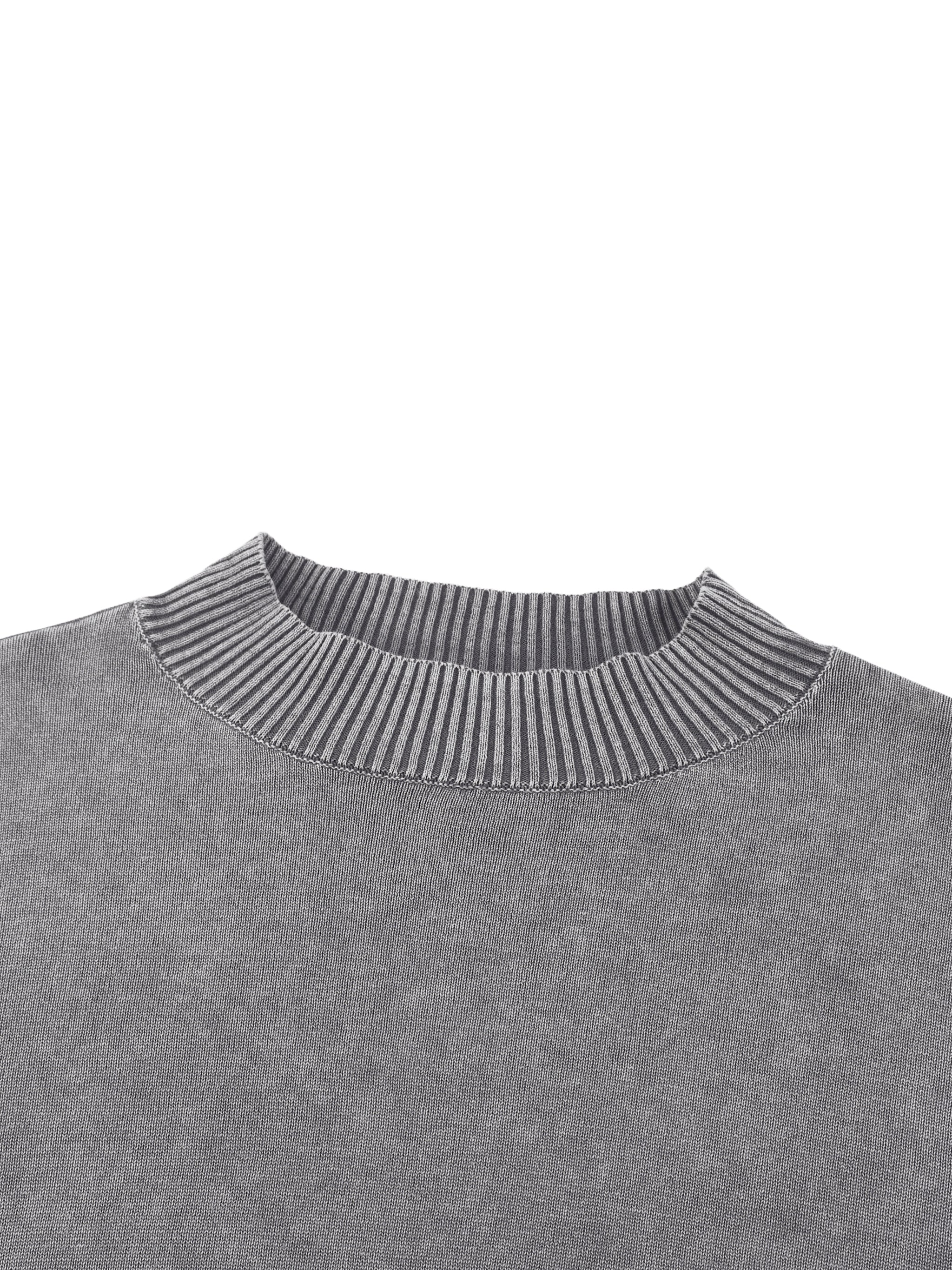 Fearless- Mineral Wash Balloon Sleeve Cropped Sweater