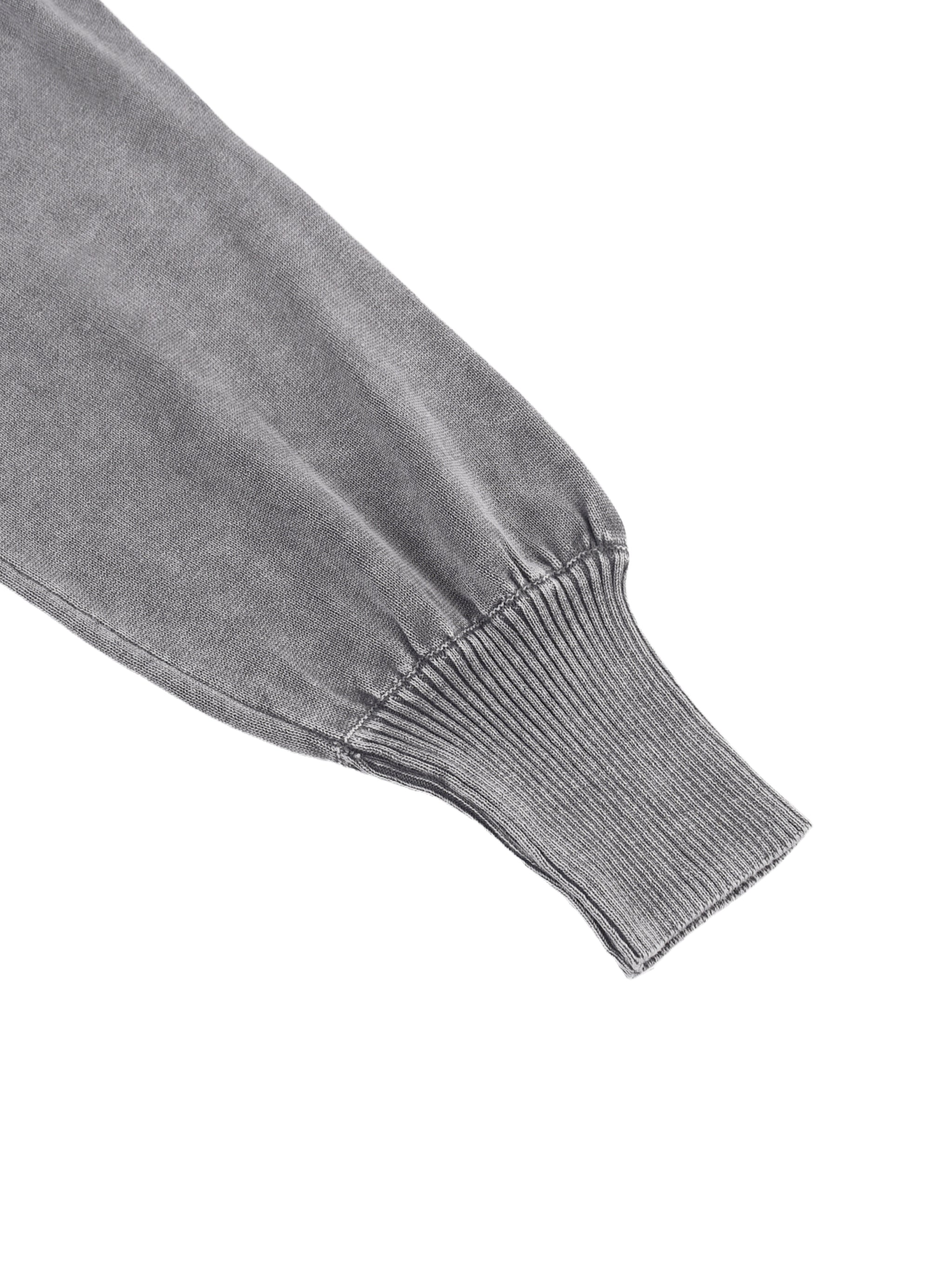 Fearless- Mineral Wash Balloon Sleeve Cropped Sweater
