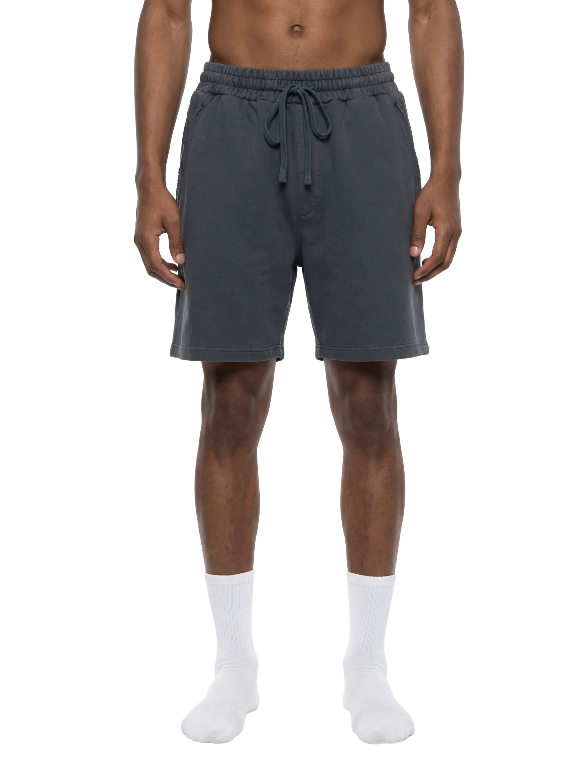 FEARLESS- Unisex Vintage Wash Raw Edge Shorts