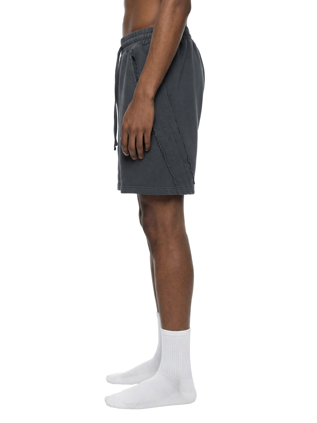 FEARLESS- Unisex Vintage Wash Raw Edge Shorts