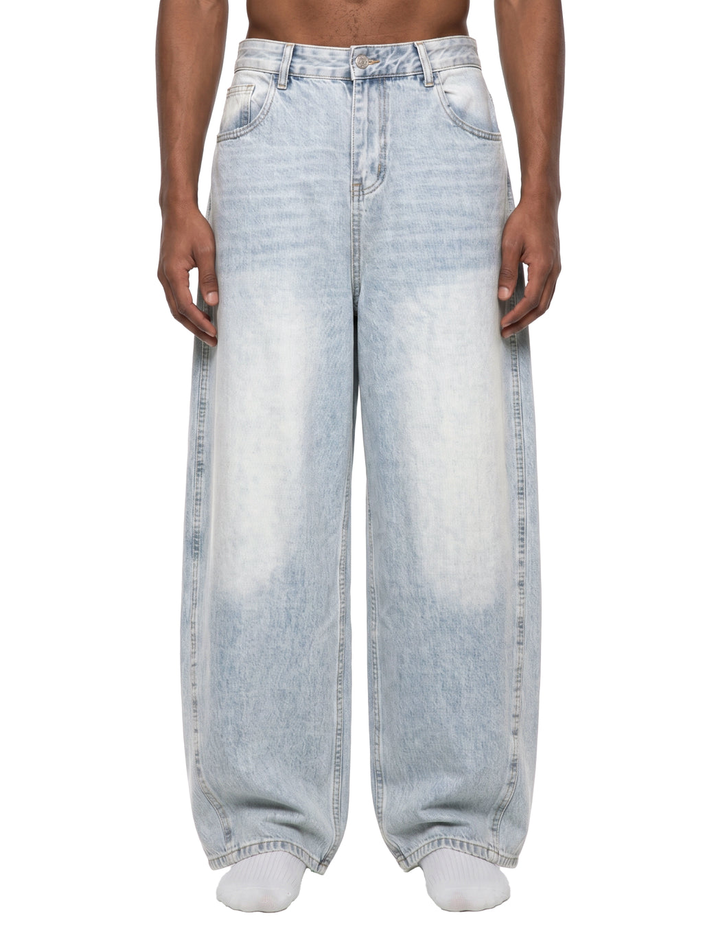 Fearless- Men's Vintage Wash Sunfade Barrel Leg Jeans