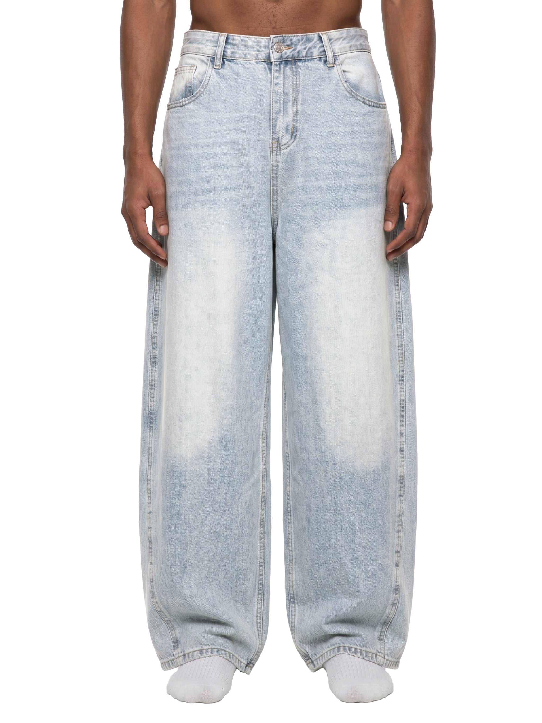 Fearless- Men's Vintage Wash Sunfade Barrel Leg Jeans