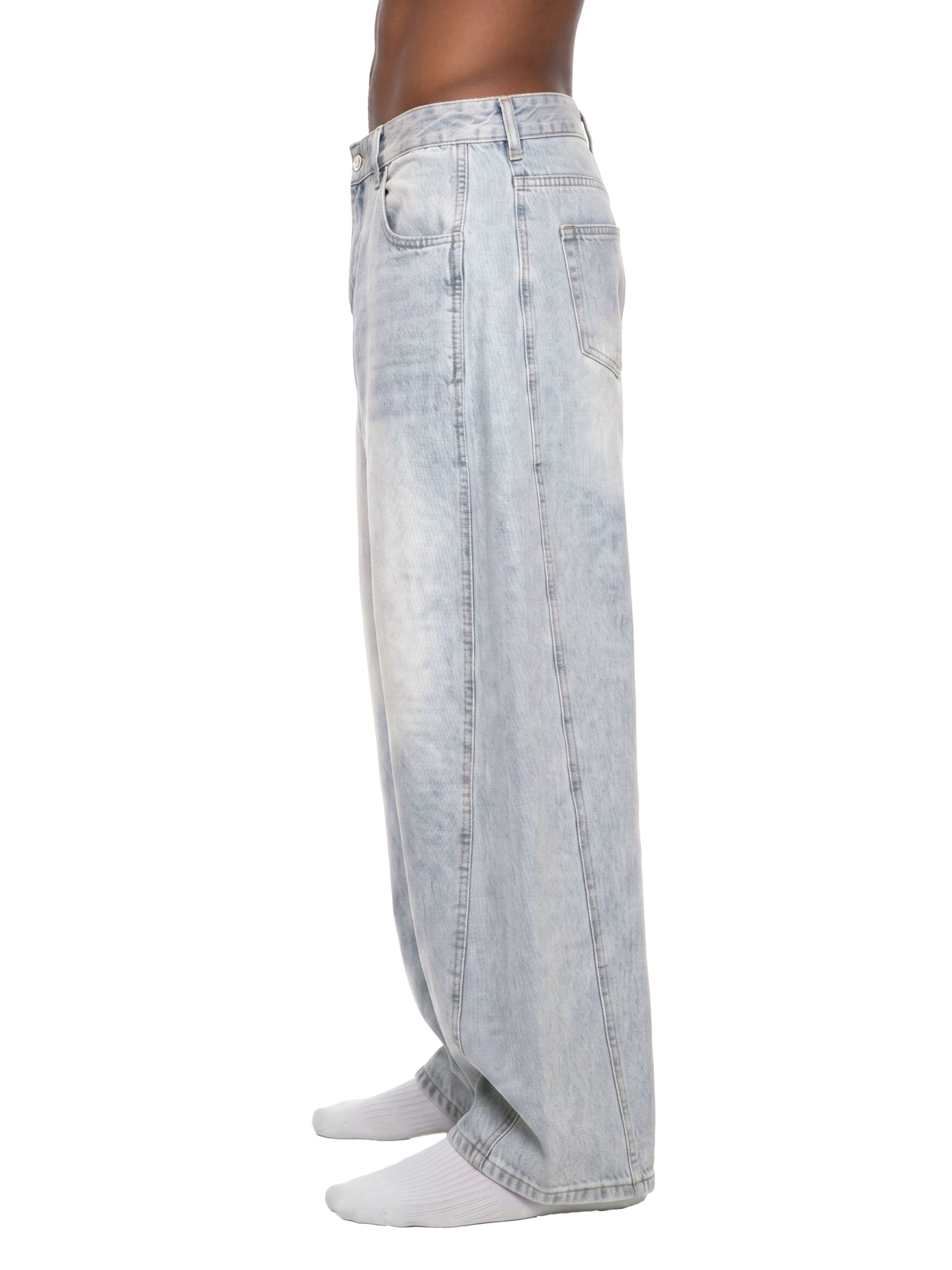 Fearless- Men's Vintage Wash Sunfade Barrel Leg Jeans