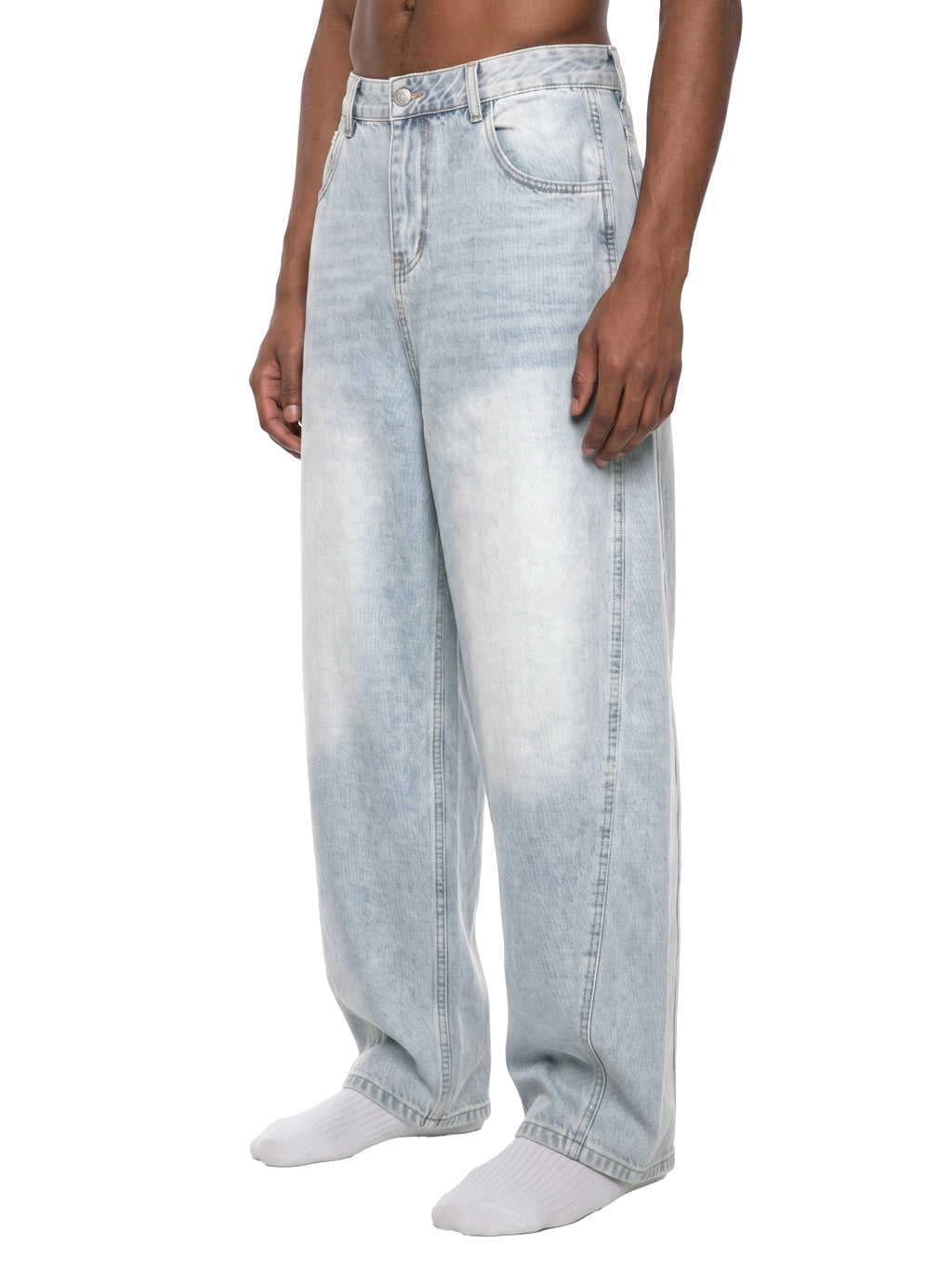 Fearless- Men's Vintage Wash Sunfade Barrel Leg Jeans