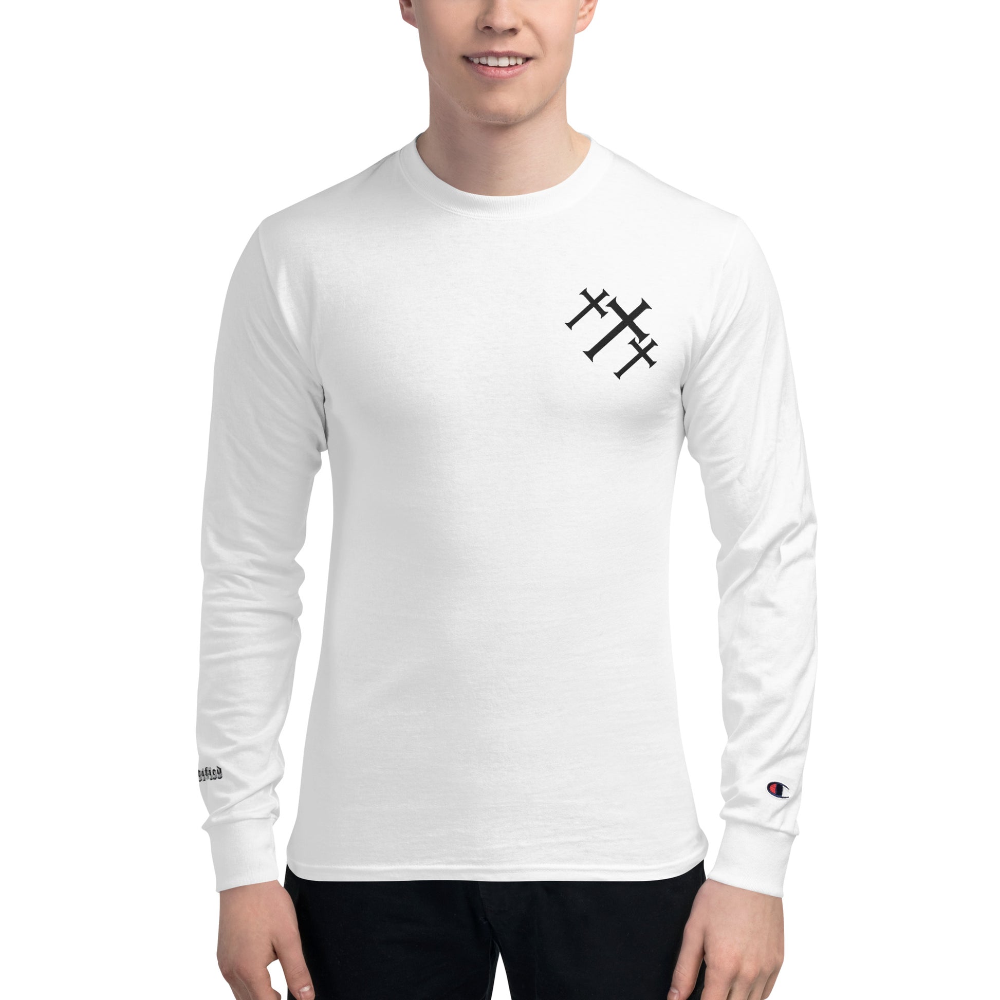 Men's Champion Long Sleeve Shirt with Embroidered Front