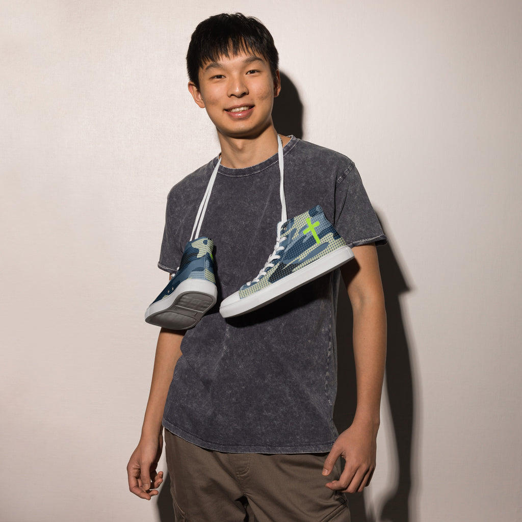 Men’s high top canvas shoes, Free Shipping