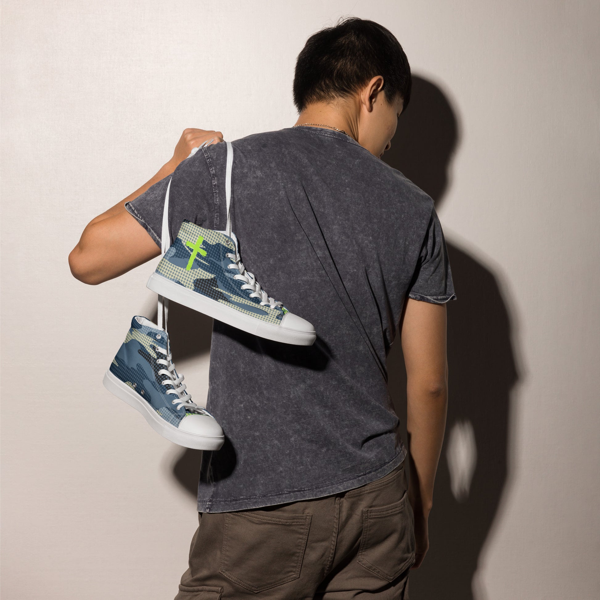 Men’s high top canvas shoes, Free Shipping