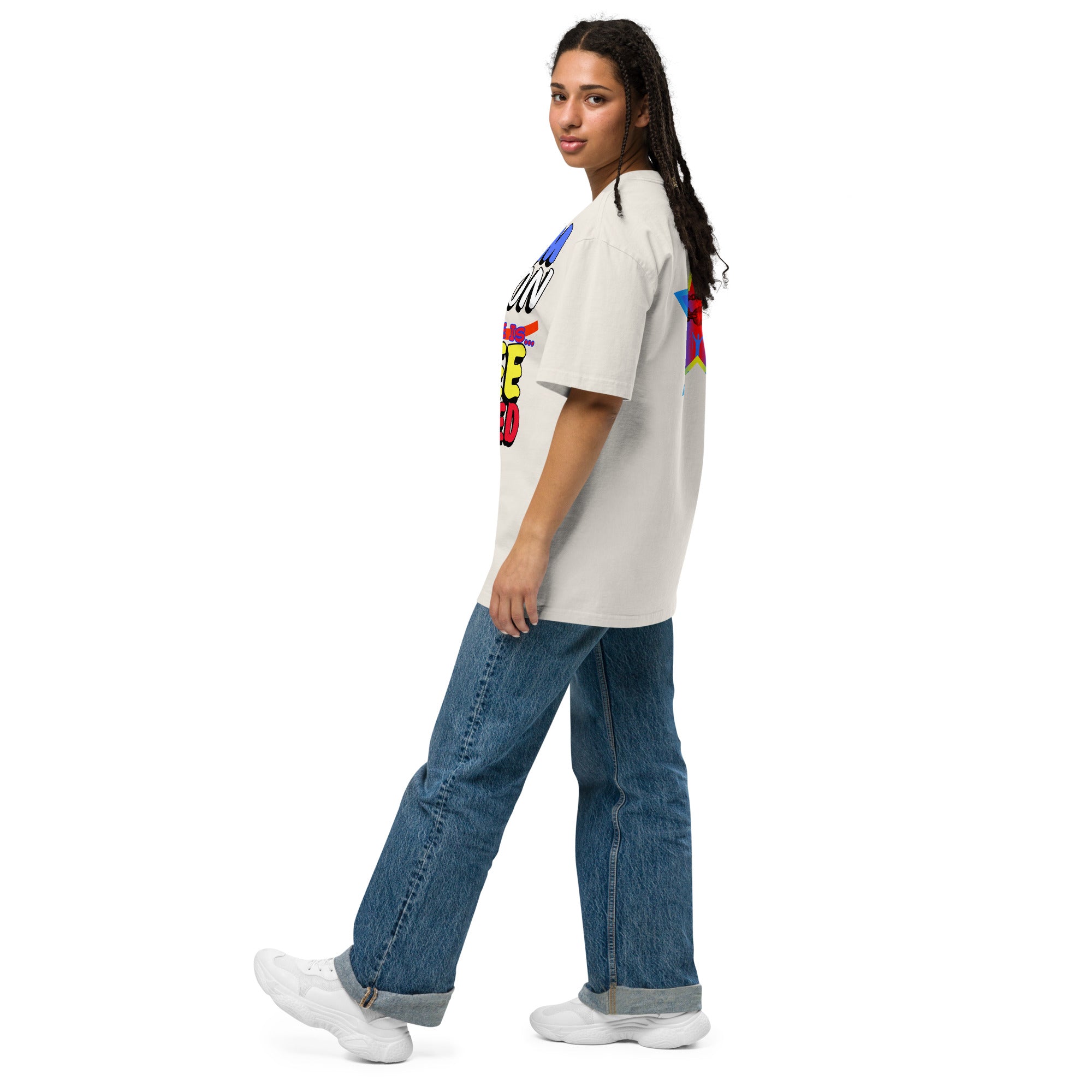 FREE INDEED- Oversized faded t-shirt