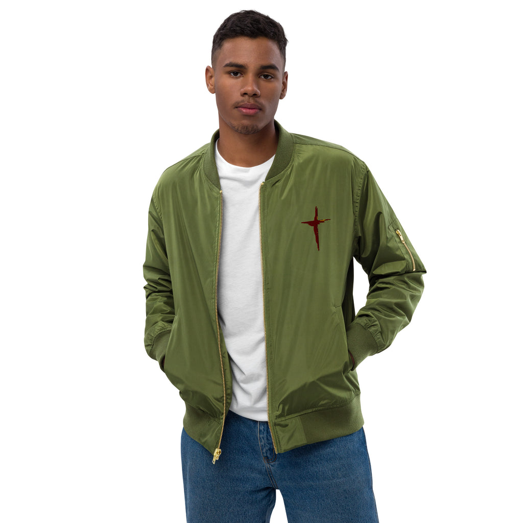 Sanctified Eagle- Premium recycled bomber jacket