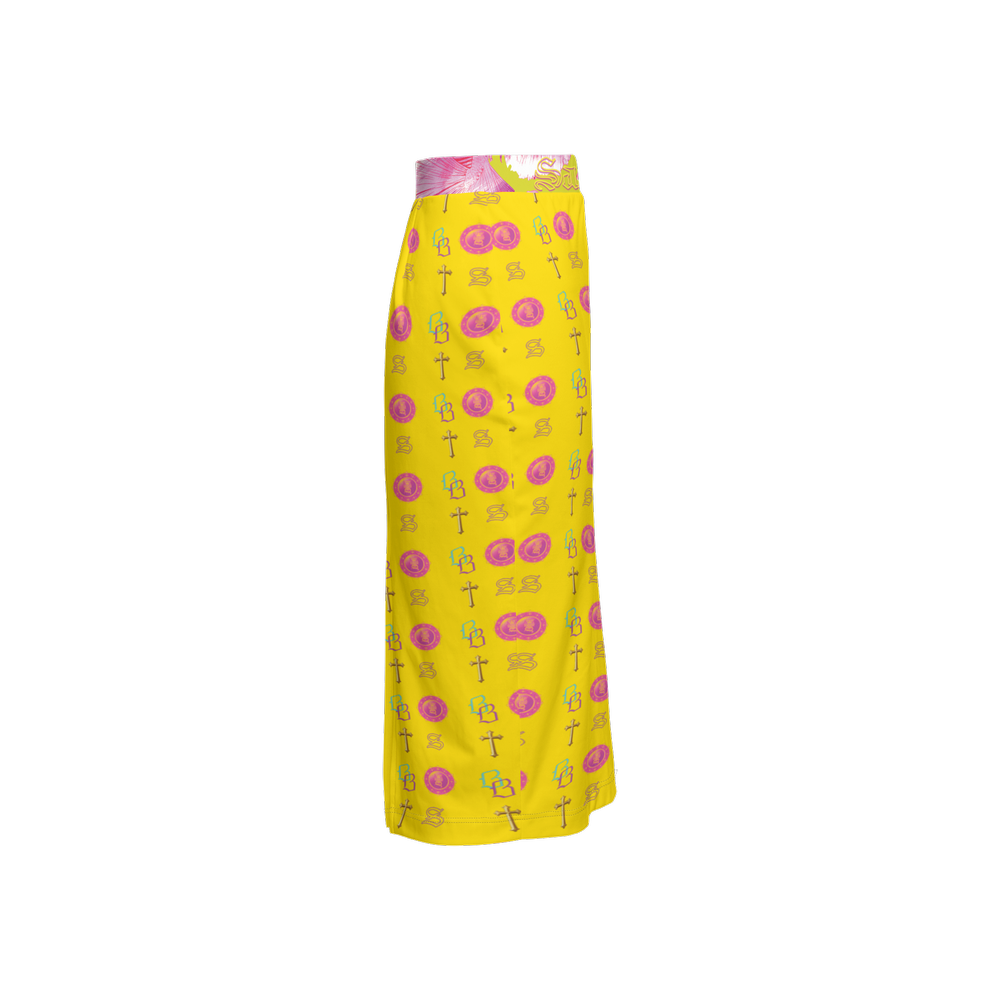 SANCTIFIED SIGNATURE- Women's Back Split Pencil Skirt-Heavy Knit