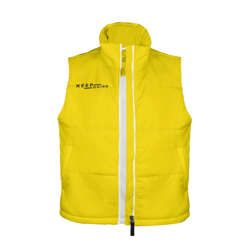 KEEP GOING- Men's Full-Zip Sleeveless Puffer Vest-Lightweight Ecodear