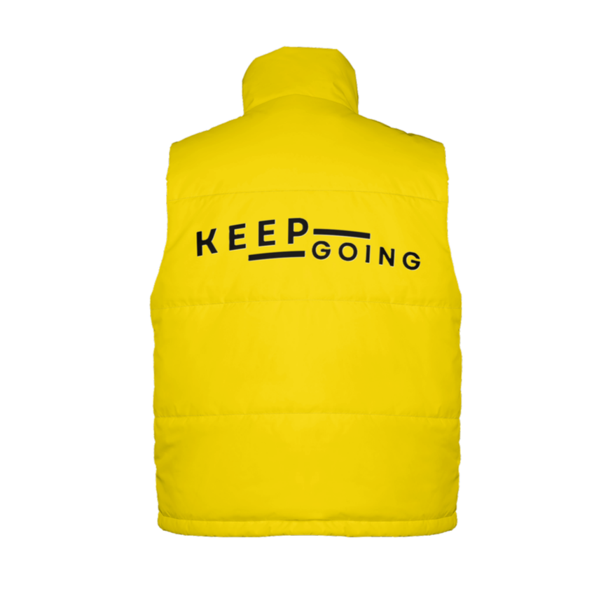 KEEP GOING- Men's Full-Zip Sleeveless Puffer Vest-Lightweight Ecodear