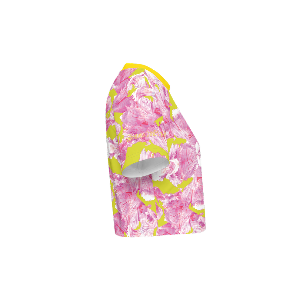 SANCTIFIED SIGNATURE- Women's Short Sleeve Cropped T-Shirt-High-Performance SORONA