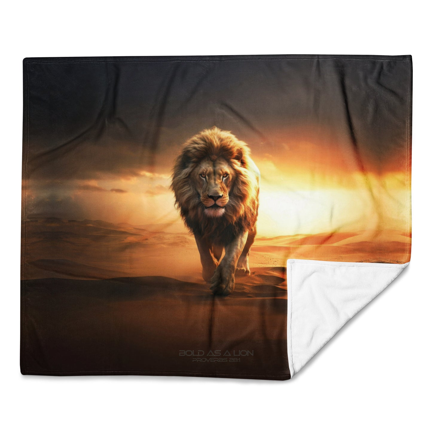 BOLD AS A LION- Throw Blanket, FREE SHIPPING