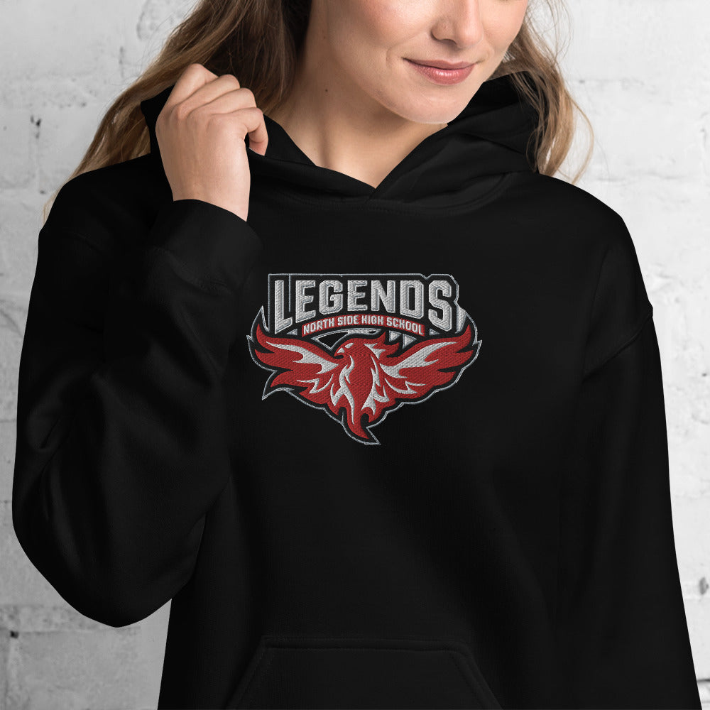North Side H.S. Embroidered Front Unisex Hoodie