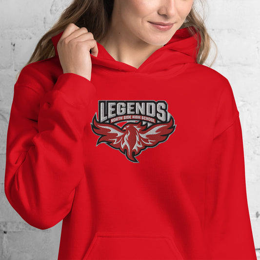 North Side H.S. Embroidered Front Unisex Hoodie