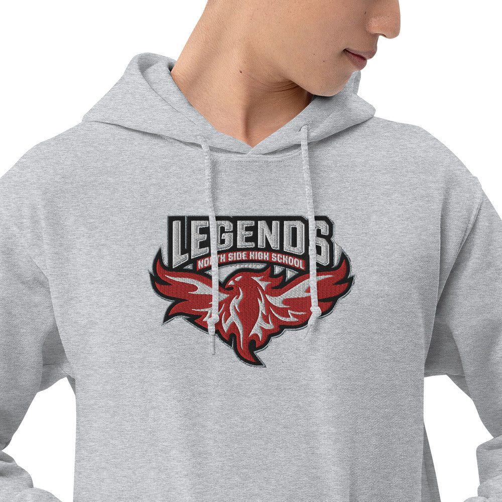 North Side H.S. Embroidered Front Unisex Hoodie