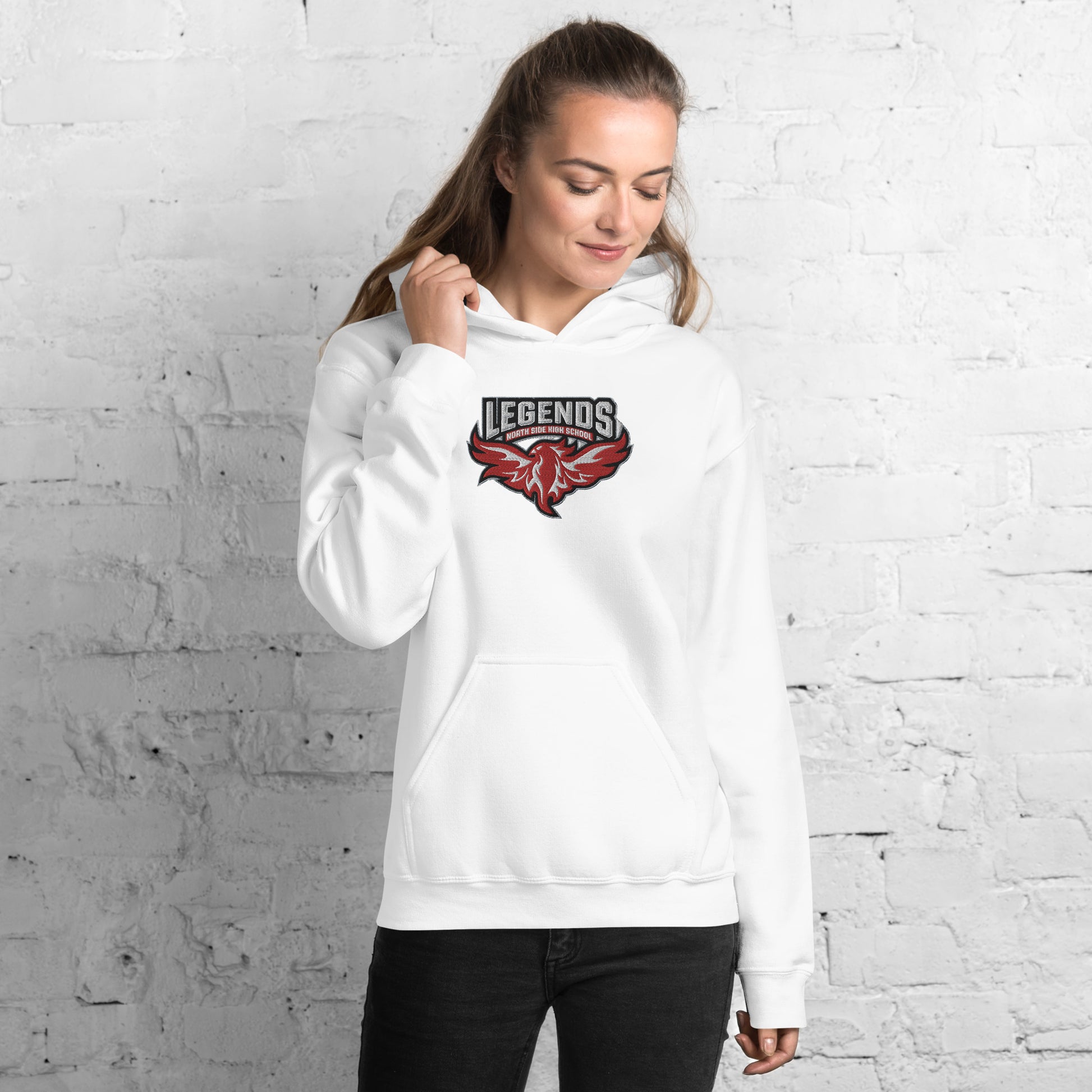 North Side H.S. Embroidered Front Unisex Hoodie