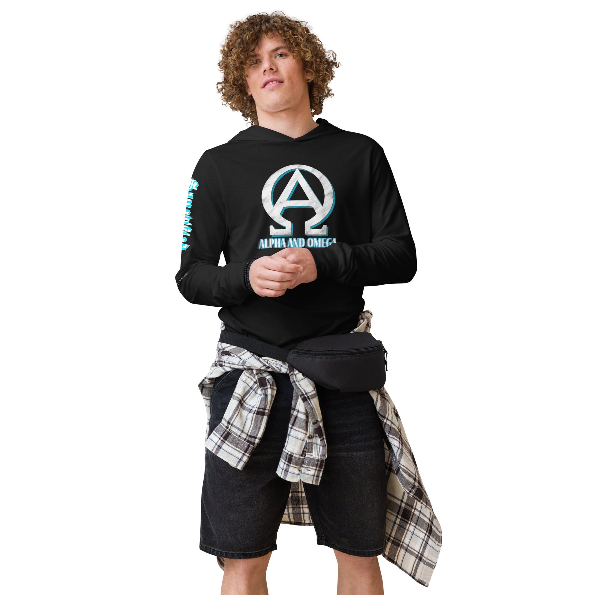Hooded long-sleeve tee