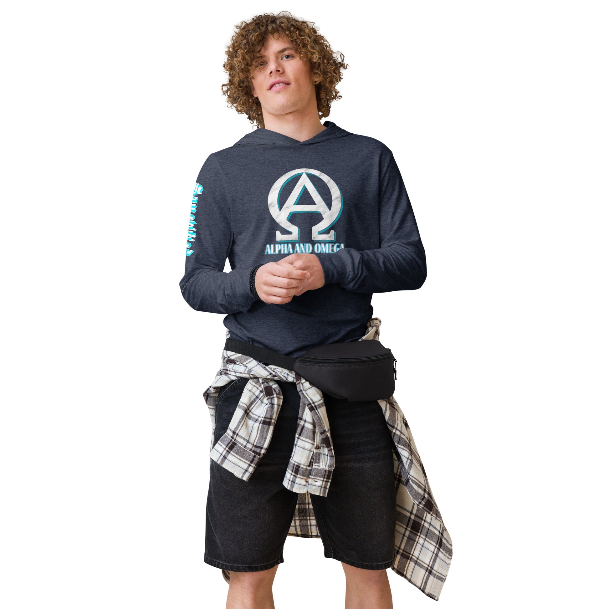 Hooded long-sleeve tee