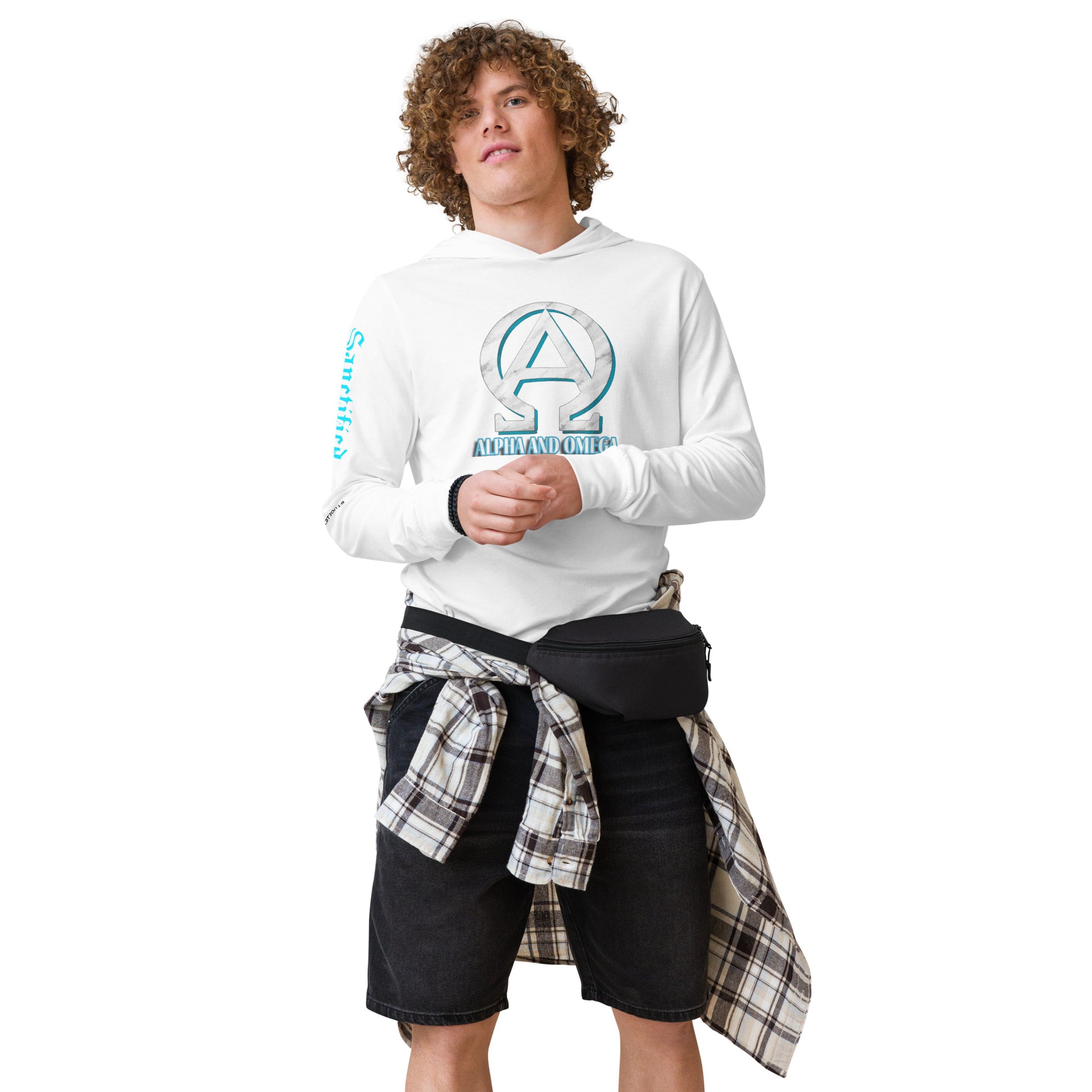 Hooded long-sleeve tee
