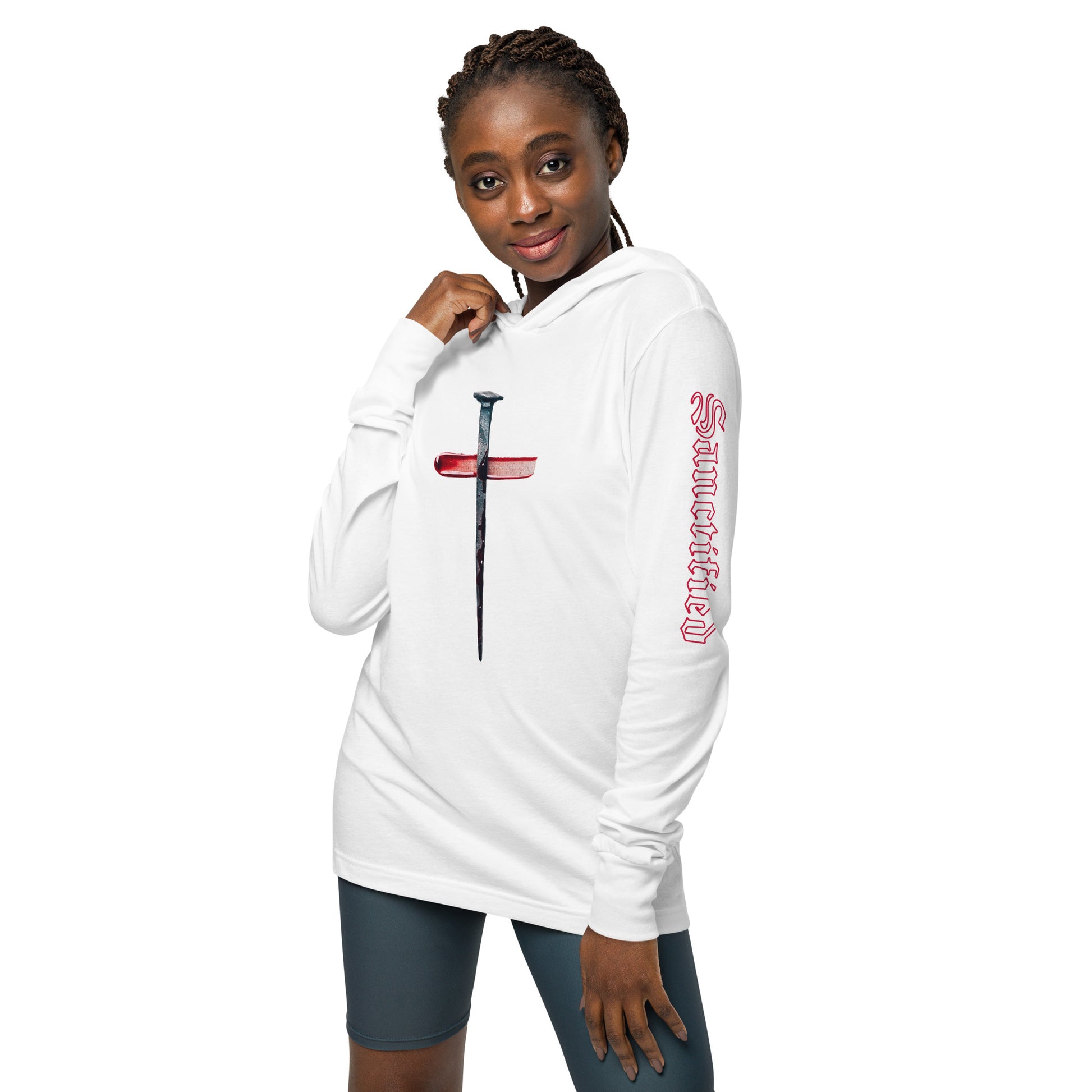Hooded long-sleeve tee