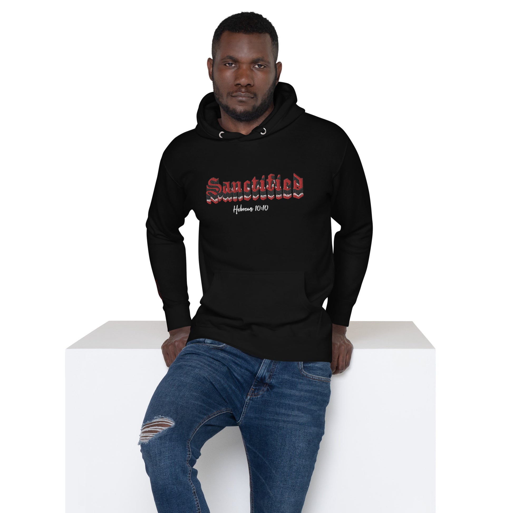 SANCTIFIED SIGNATURE- EMBROIDERED FRONT Unisex Hoodie