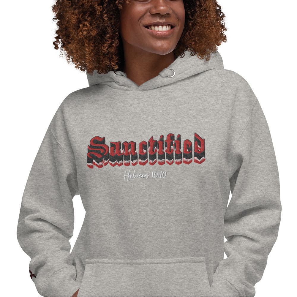 SANCTIFIED SIGNATURE- EMBROIDERED FRONT Unisex Hoodie