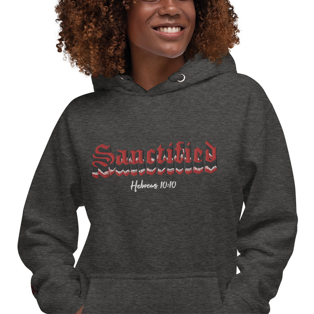 SANCTIFIED SIGNATURE- EMBROIDERED FRONT Unisex Hoodie