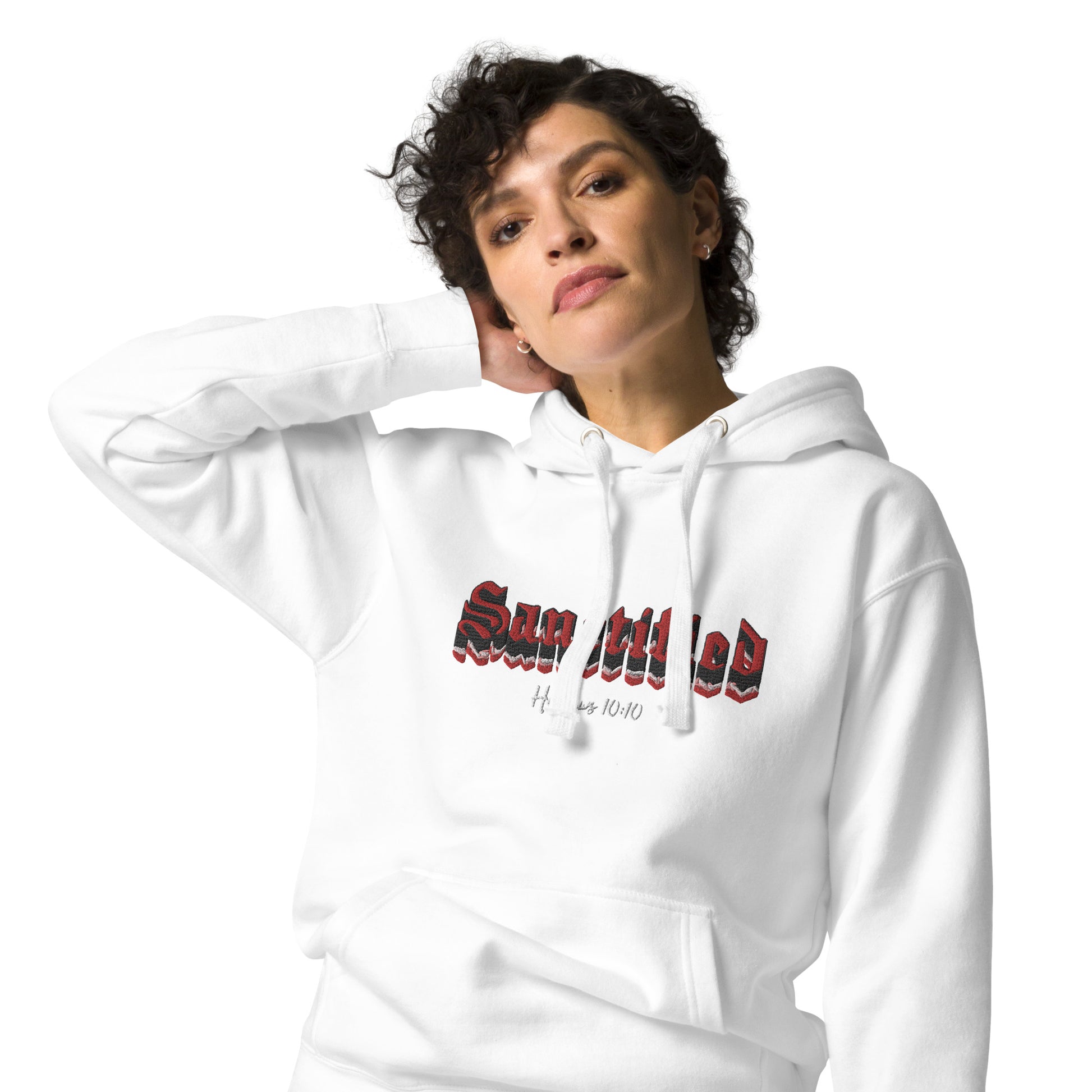 SANCTIFIED SIGNATURE- EMBROIDERED FRONT Unisex Hoodie