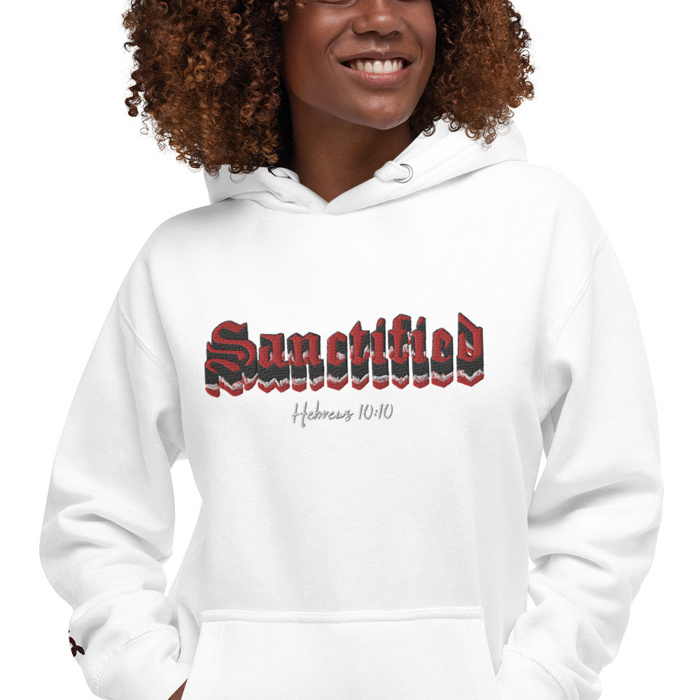 SANCTIFIED SIGNATURE- EMBROIDERED FRONT Unisex Hoodie