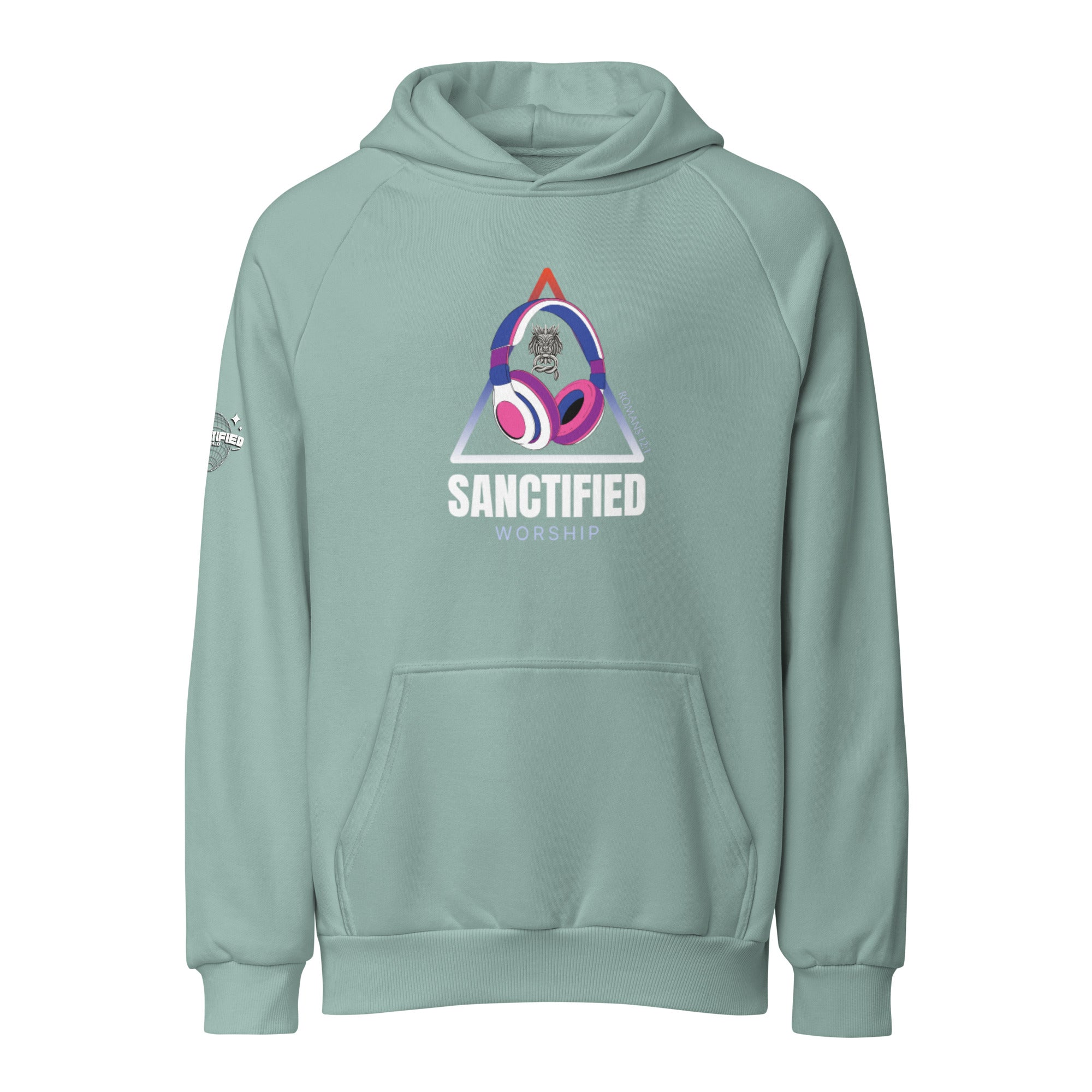 SANCTIFIED WORSHIP- Unisex Super Heavyweight Hoodie | Lane Seven LS17001, FREE SHIPPING