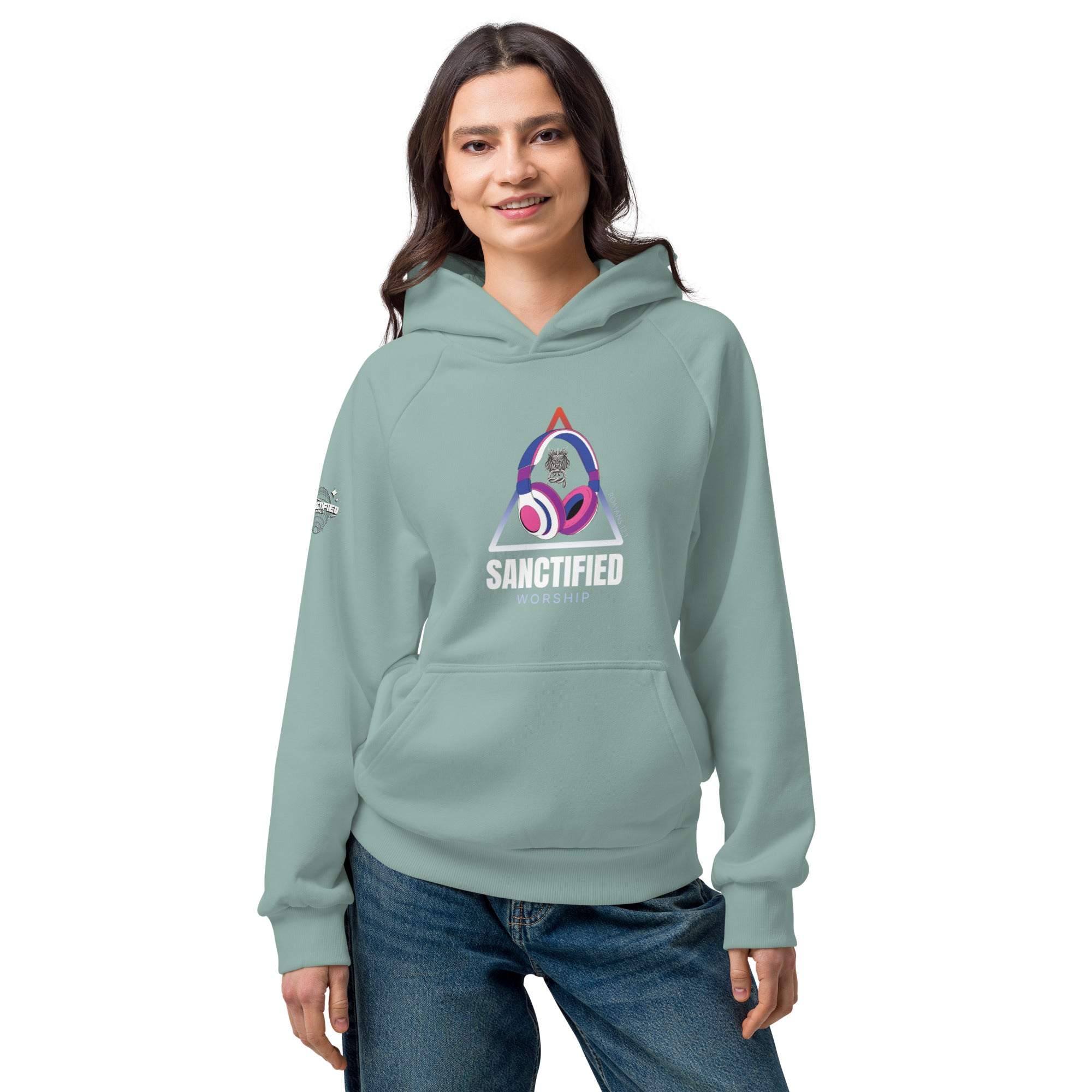 SANCTIFIED WORSHIP- Unisex Super Heavyweight Hoodie | Lane Seven LS17001, FREE SHIPPING