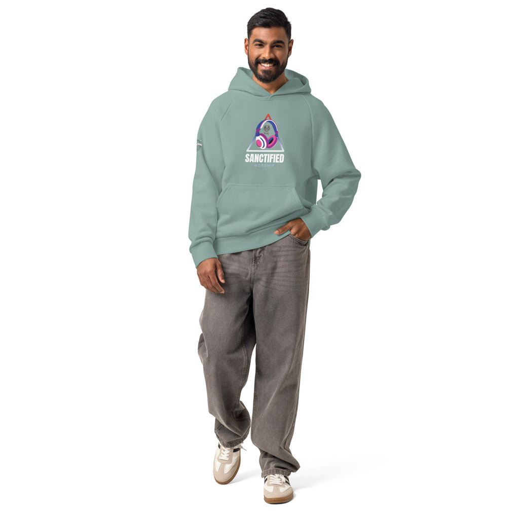 SANCTIFIED WORSHIP- Unisex Super Heavyweight Hoodie | Lane Seven LS17001, FREE SHIPPING