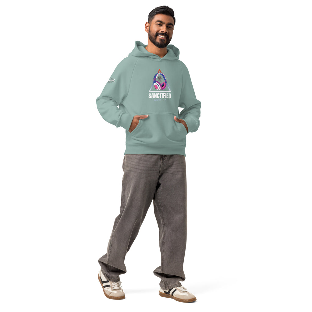 SANCTIFIED WORSHIP- Unisex Super Heavyweight Hoodie | Lane Seven LS17001, FREE SHIPPING