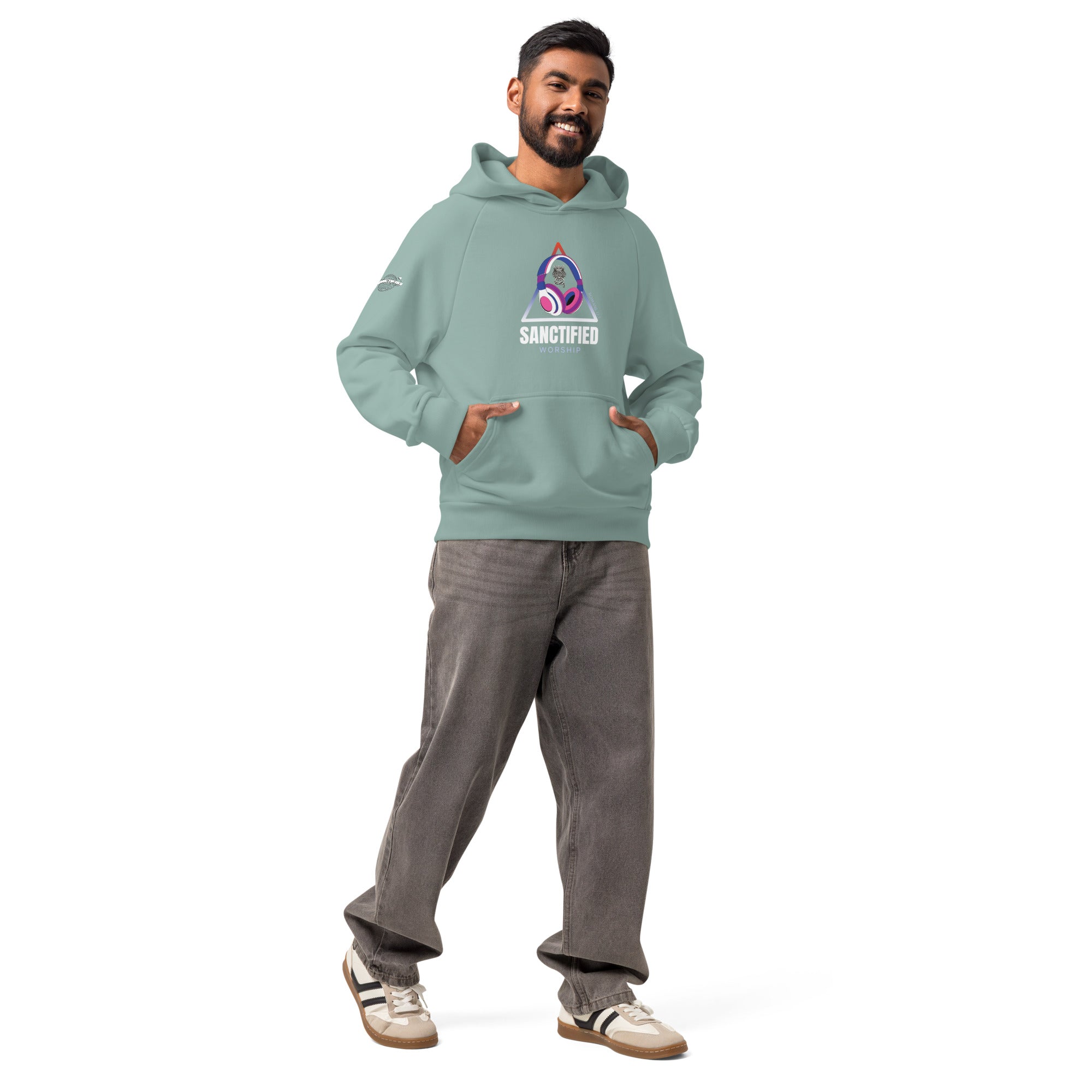 SANCTIFIED WORSHIP- Unisex Super Heavyweight Hoodie | Lane Seven LS17001, FREE SHIPPING