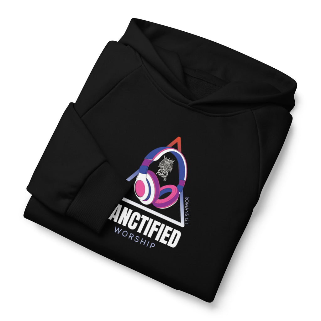 SANCTIFIED WORSHIP- Unisex Super Heavyweight Hoodie | Lane Seven LS17001, FREE SHIPPING