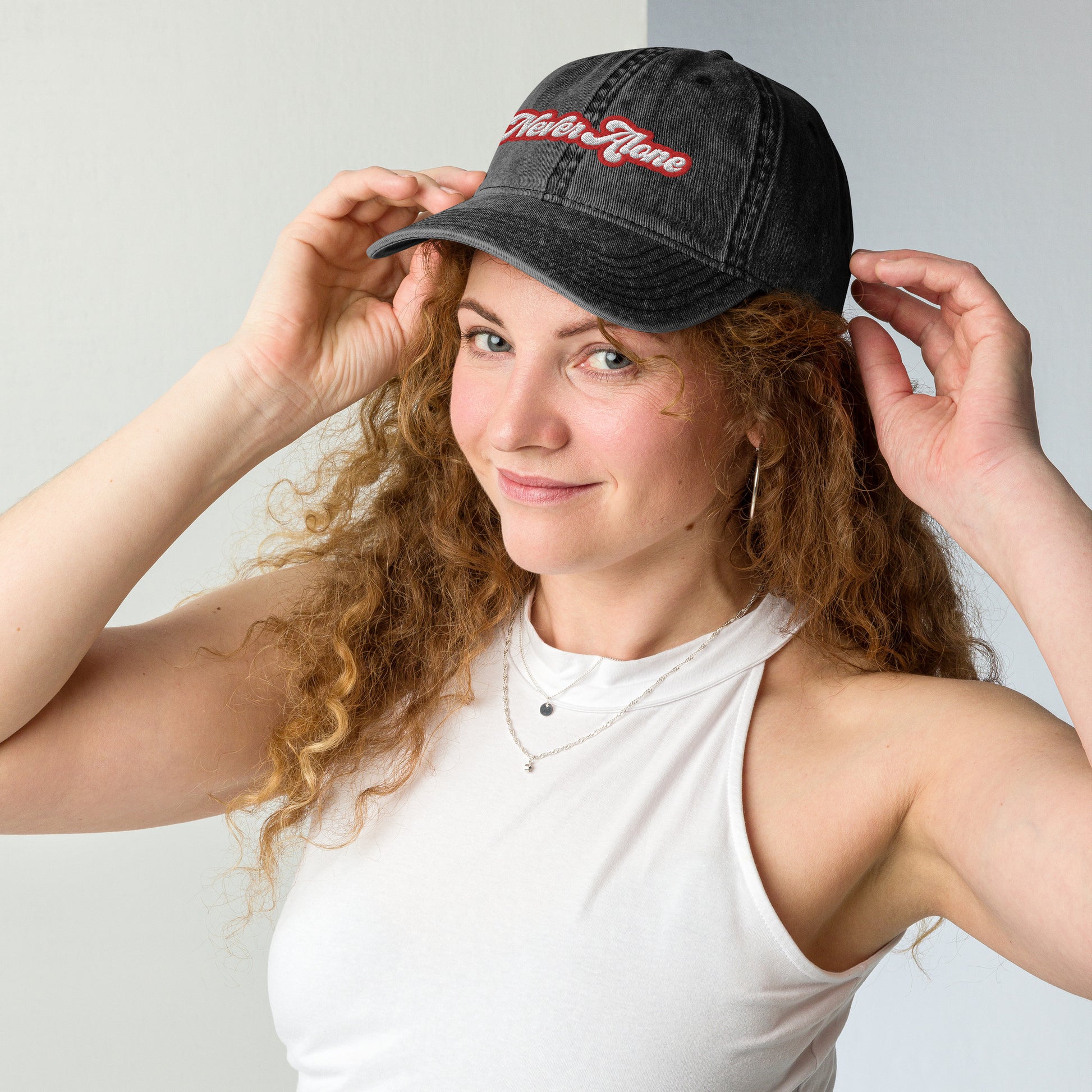Never Alone- Vintage Cotton Twill Cap