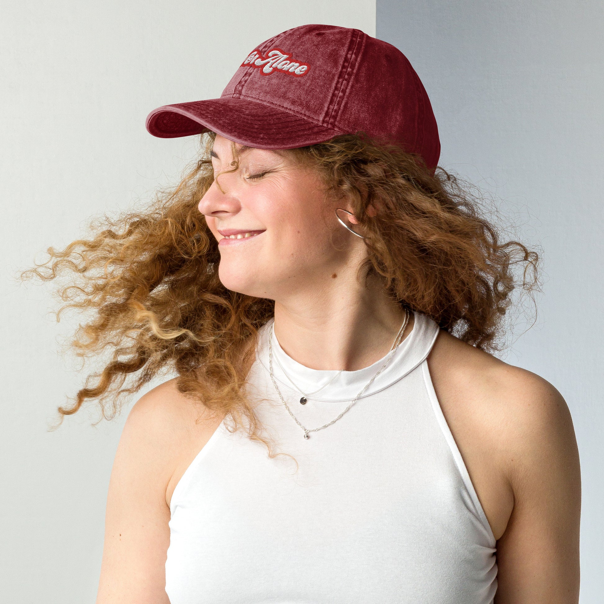 Never Alone- Vintage Cotton Twill Cap