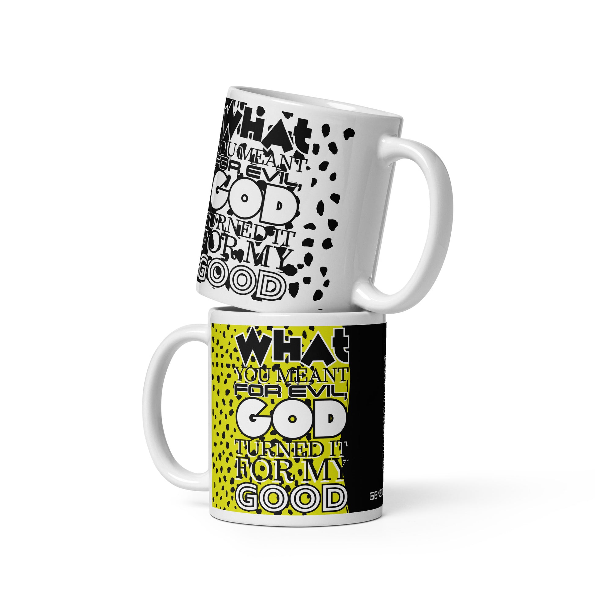 White glossy mug