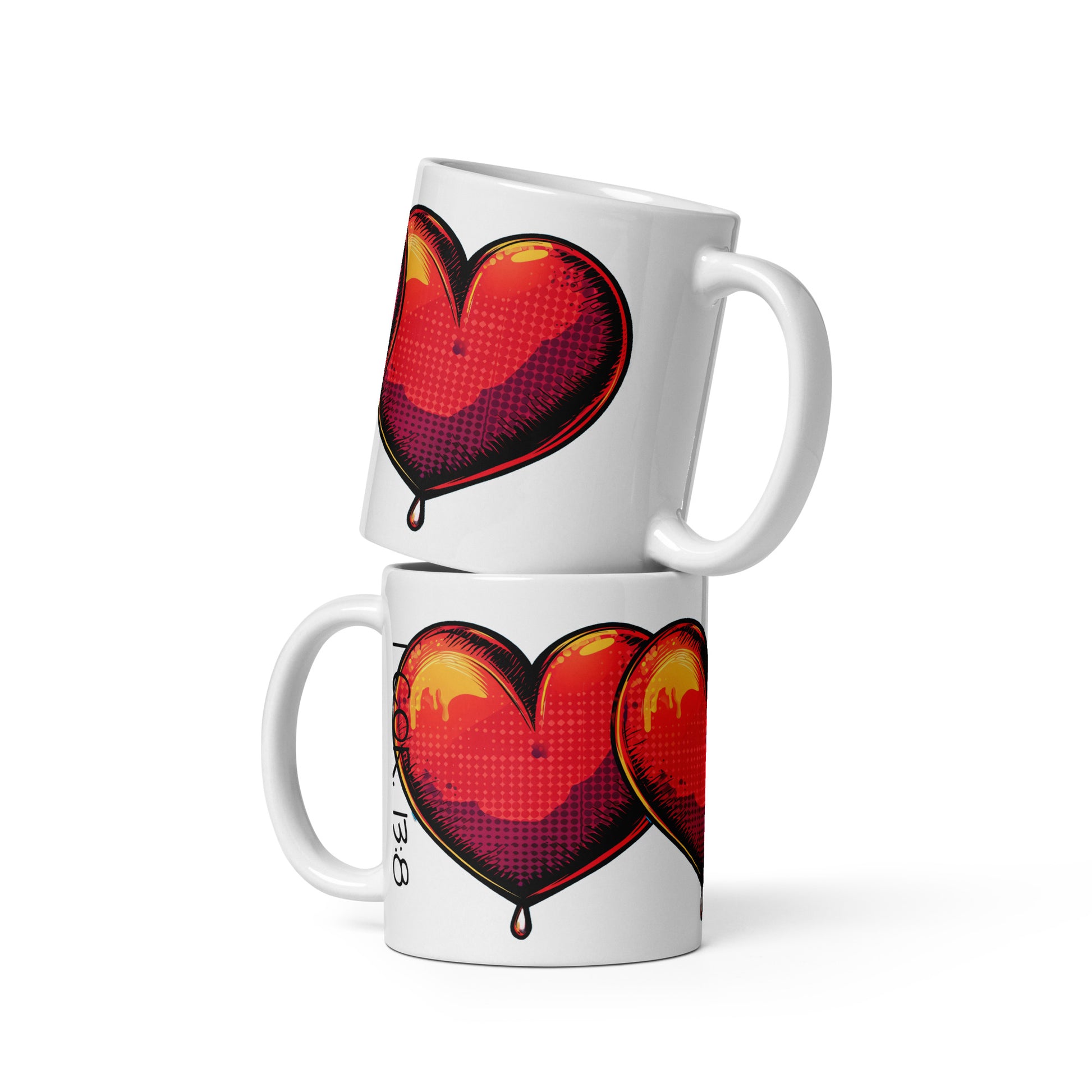 White glossy mug