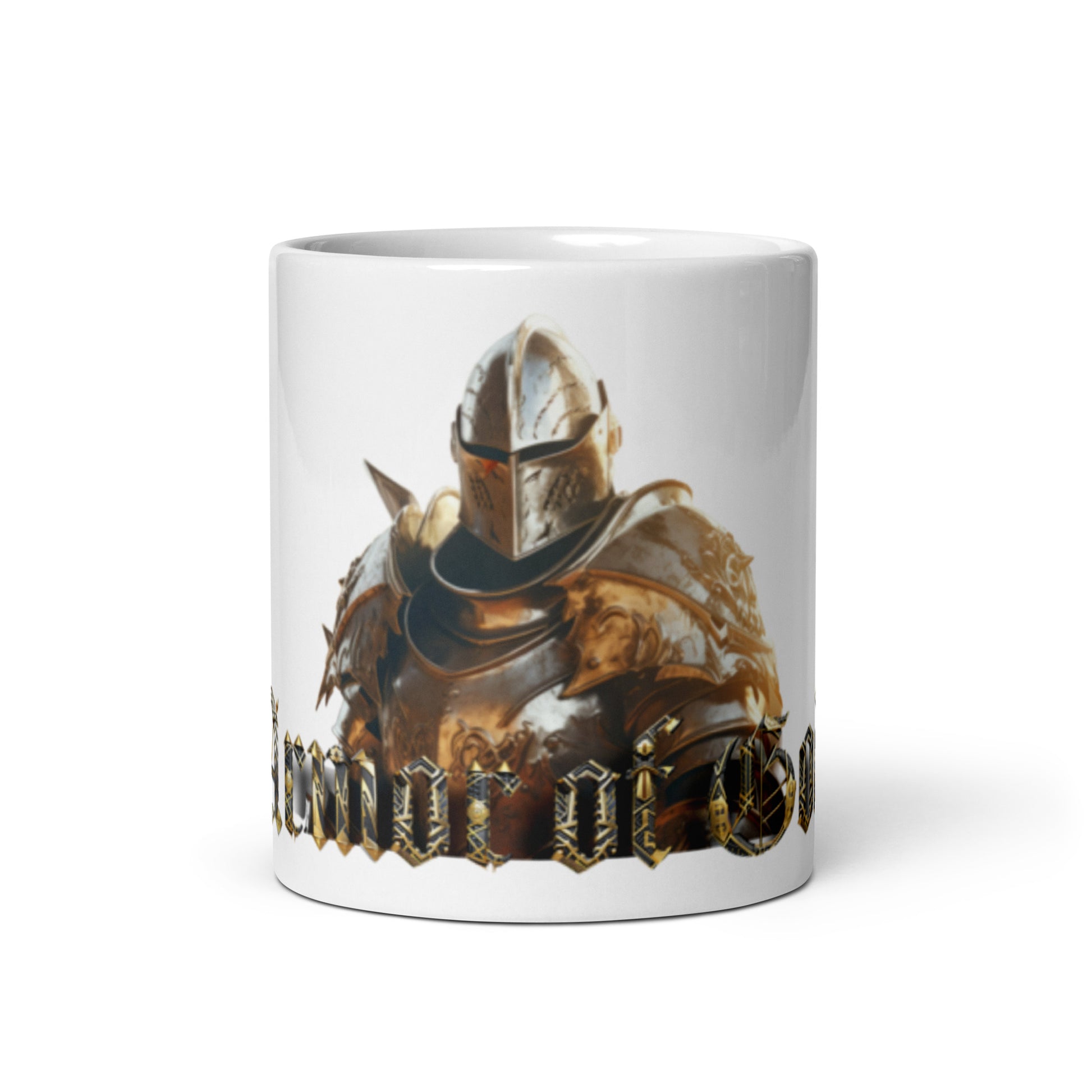 White glossy mug