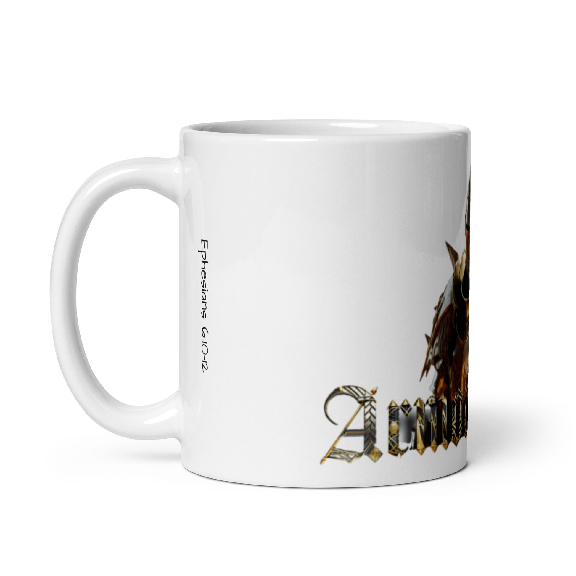 White glossy mug