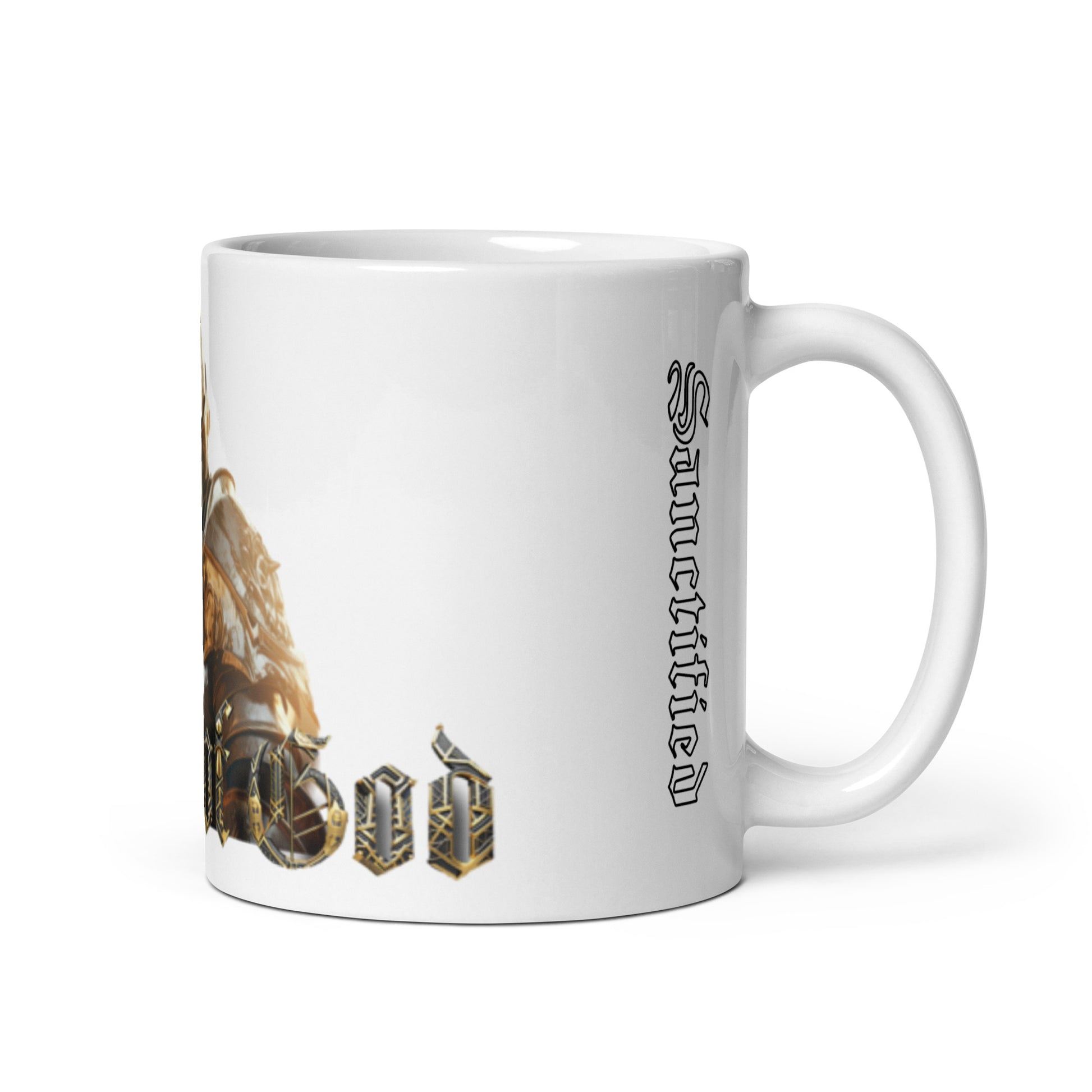 White glossy mug
