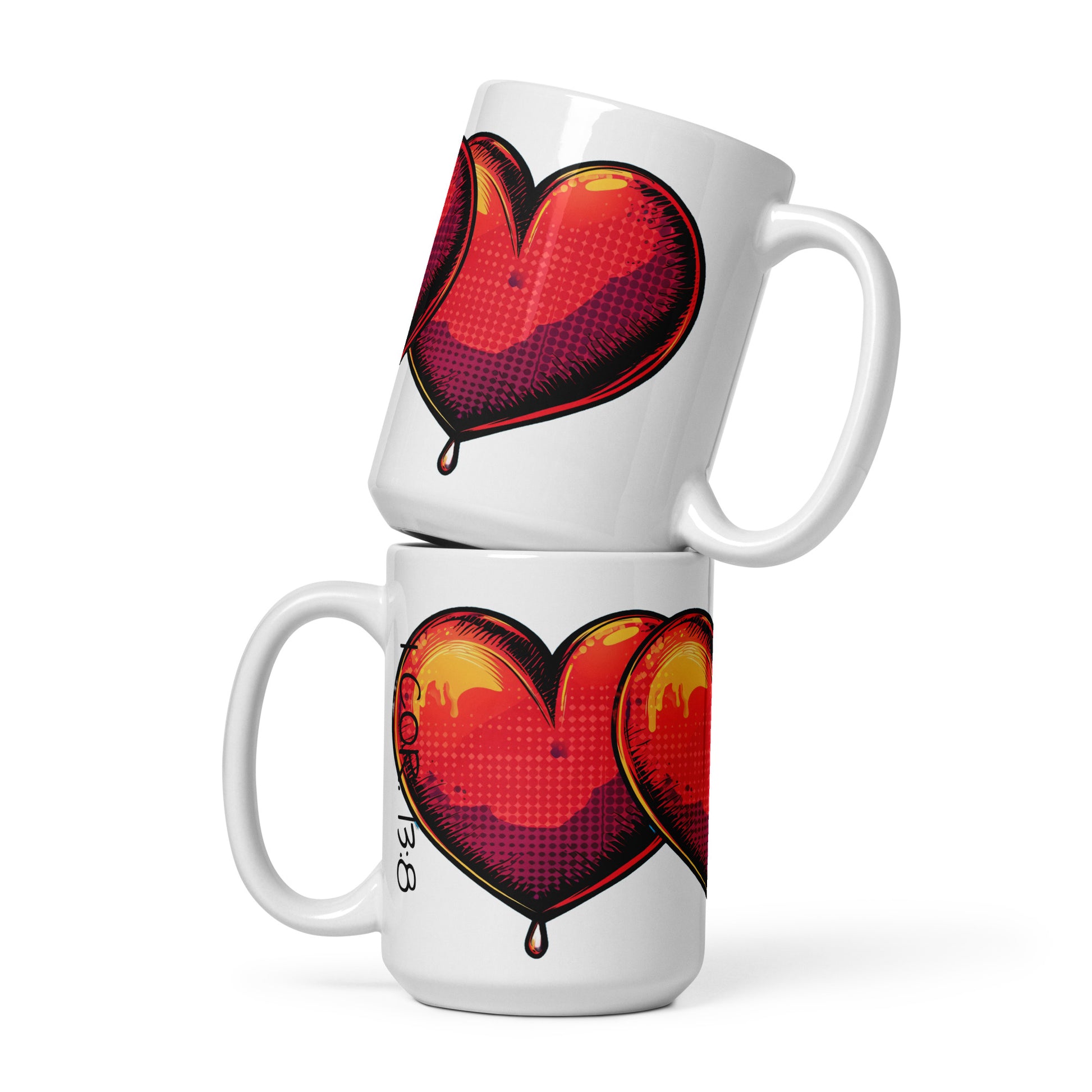 White glossy mug