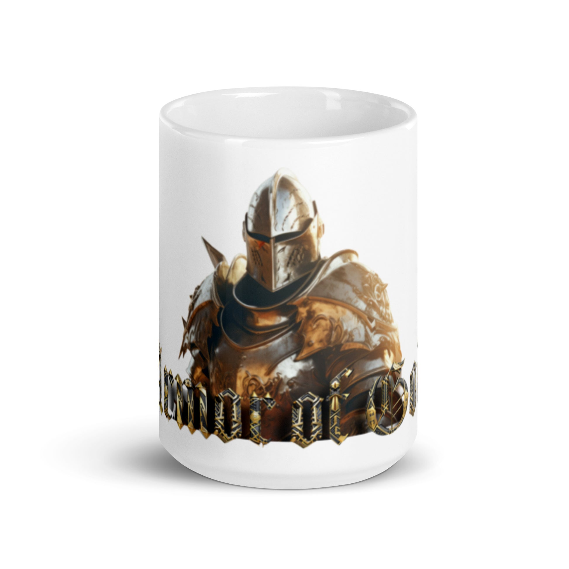 White glossy mug