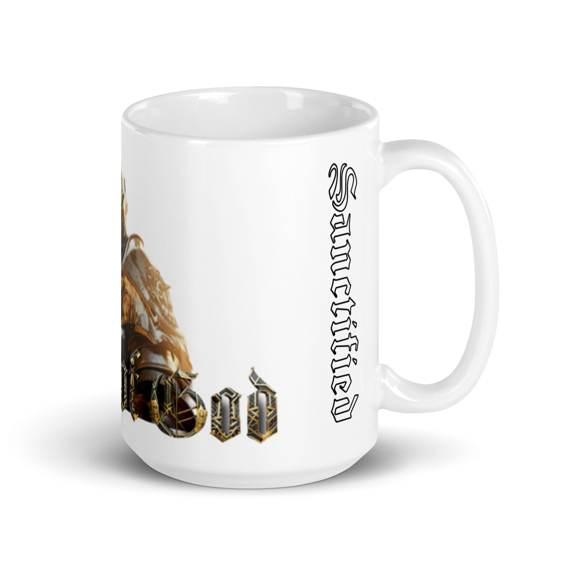 White glossy mug