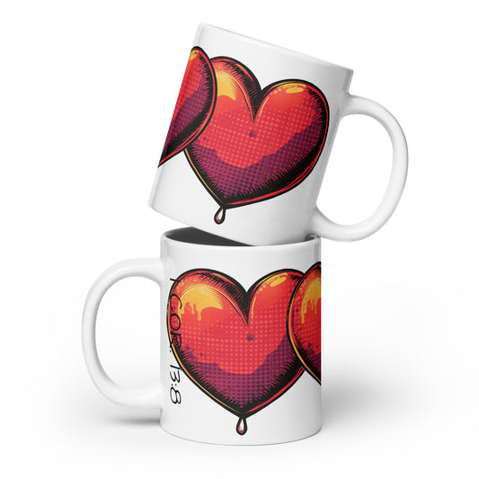 White glossy mug