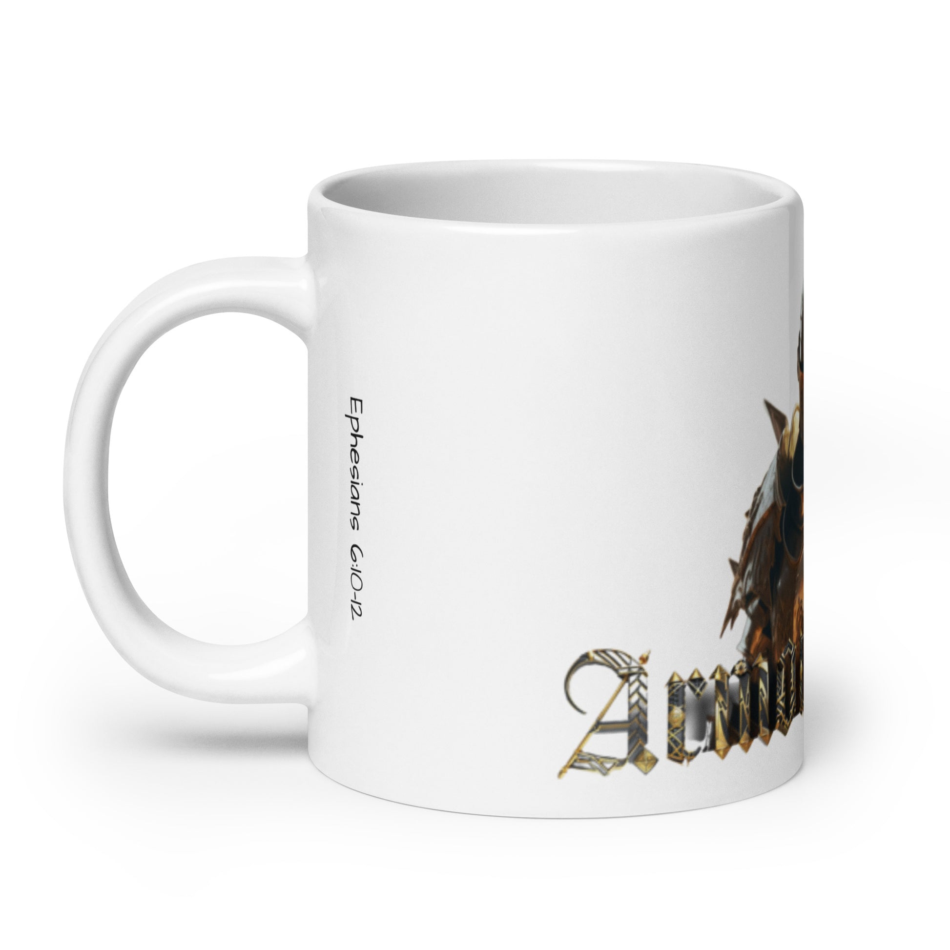 White glossy mug