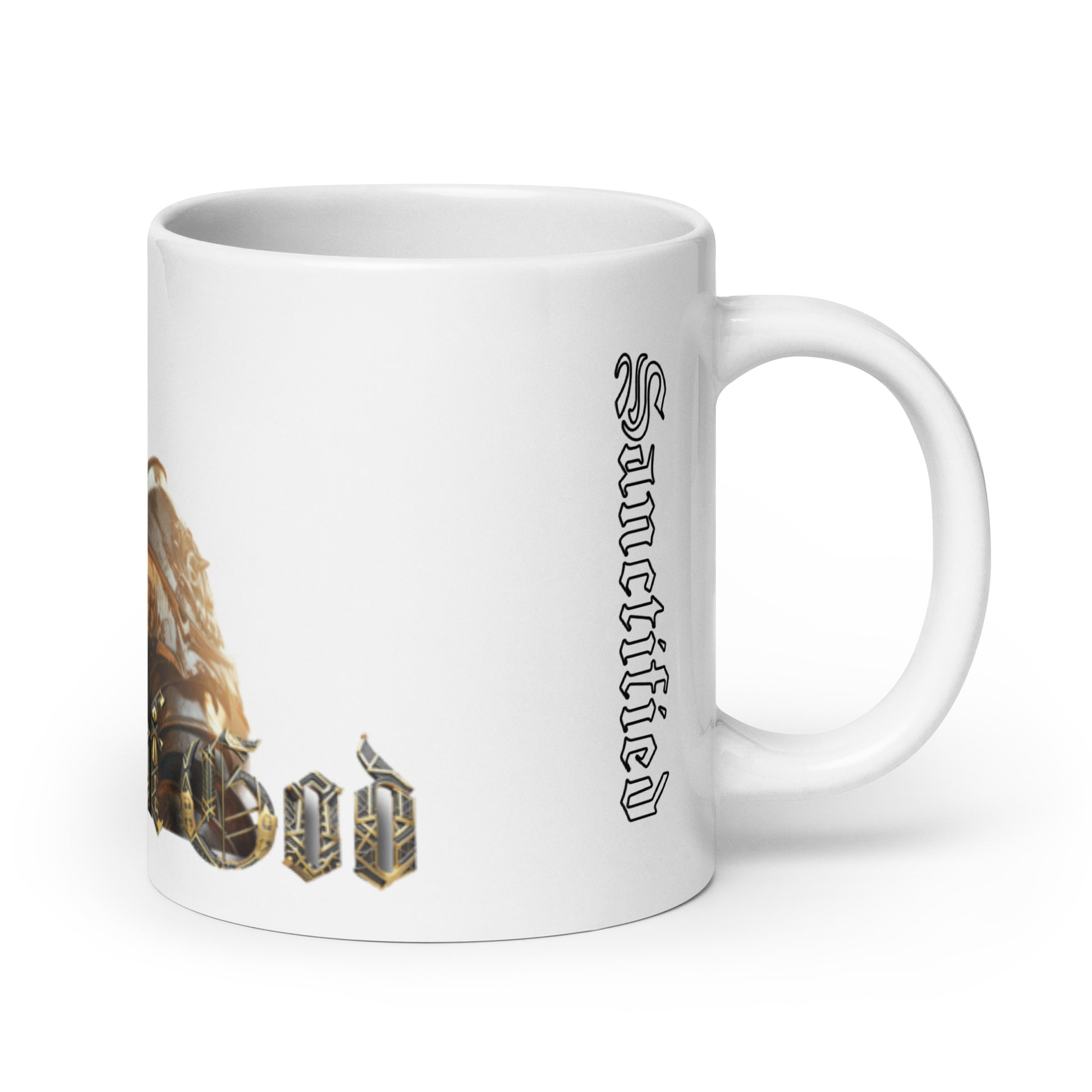 White glossy mug
